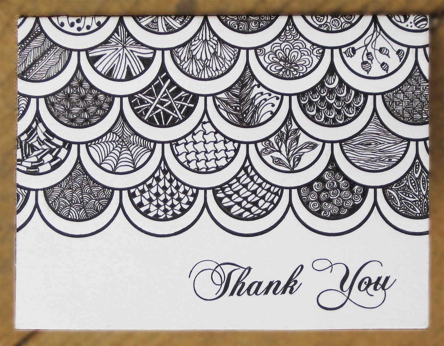 Backporch Zentangled Thank you