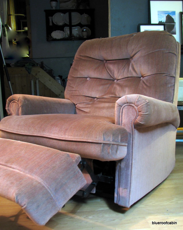 blue roof cabin Recliner Slipcover Tutorial