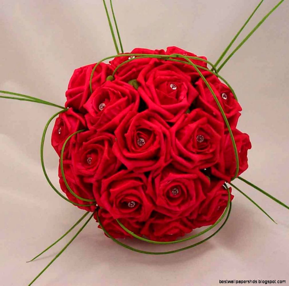 Red Rose Diamante Pin and Steel Grass Bridal Bouquet N24000 Red Rose Diamante Pin and Steel Grass Bridal Bouquet N24000