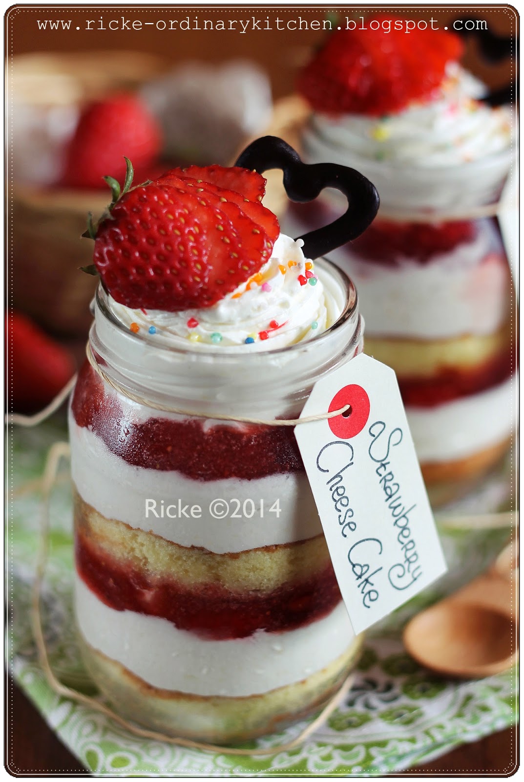 Just My Ordinary Kitchen... STRAWBERRY CHEESE CAKE IN THE JAR