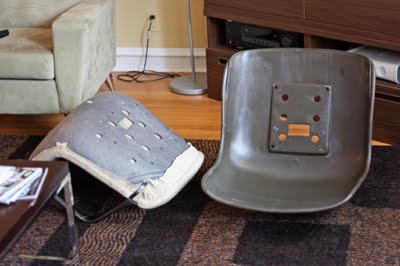 How About Orange Reupholstered Steelcase Chair Project