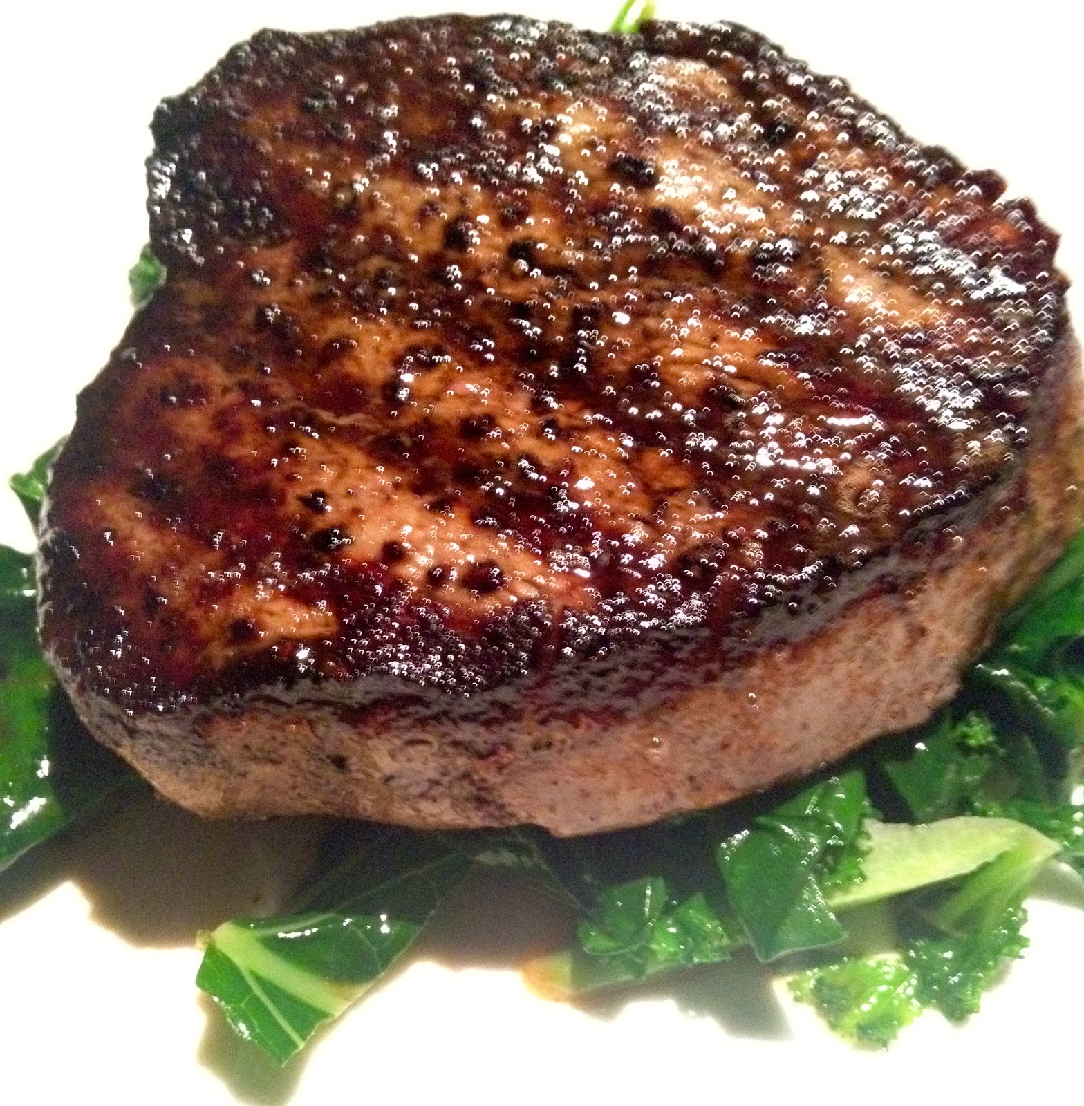 That is Yummy Mummy! Pan Seared Filet with Kale and Spinach Saute