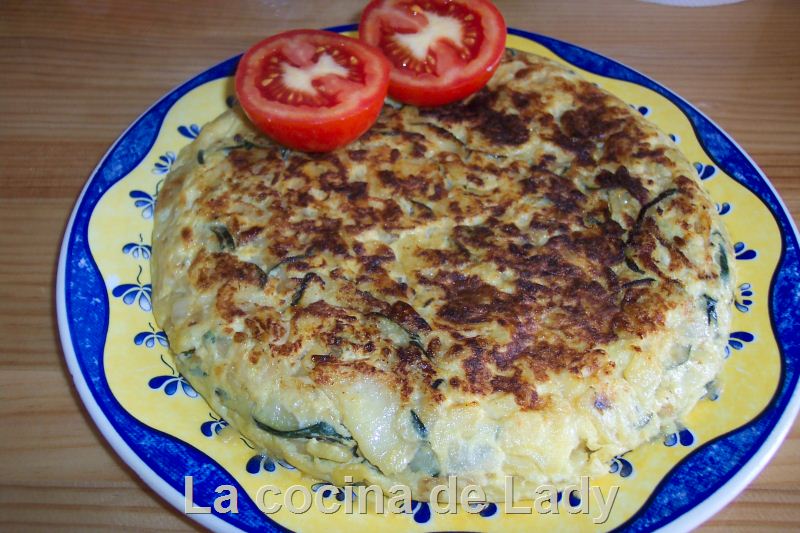 La Cocina de Lady Tortilla de Patatas con Calabacín y Cebolla