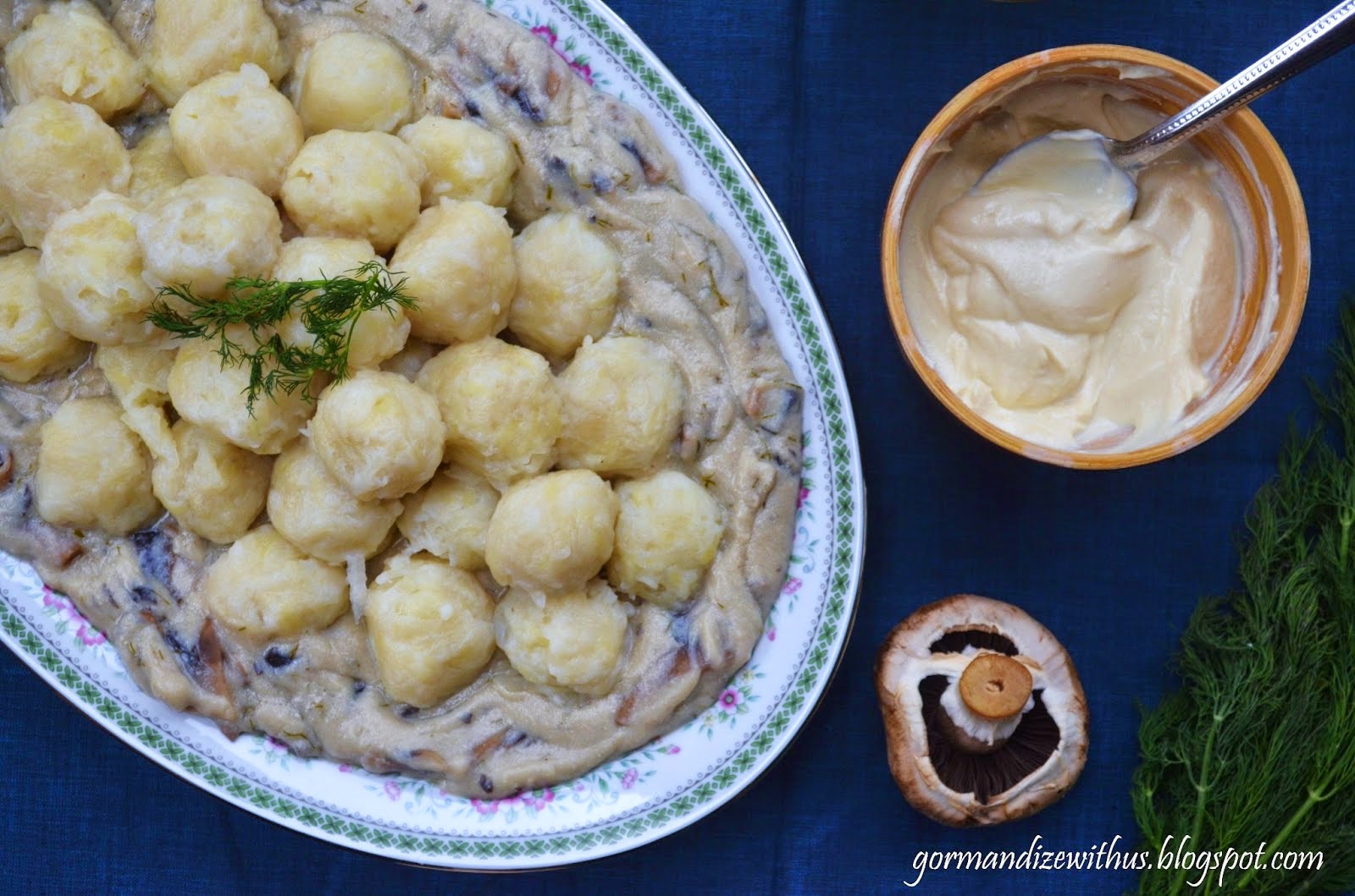 Polish Classic Cooking EZ Dumplings in Wild Mushroom Sauce Polish Style