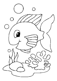 Desenhos Para Pintar Peixe Soltando Bolhas