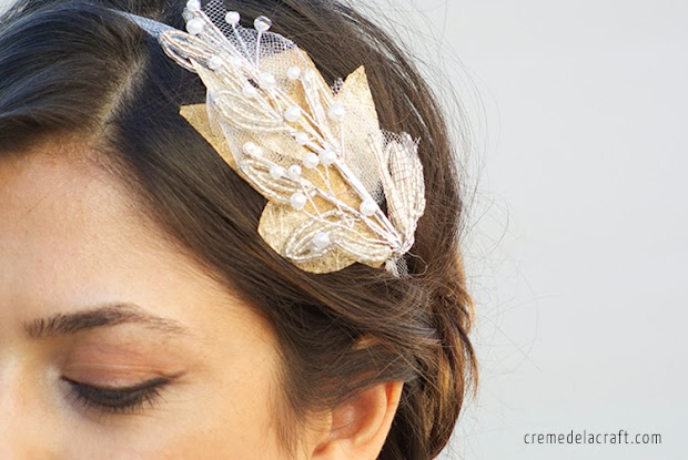 diy beaded bridal headband