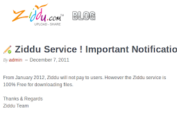 Ziddu sekarang gratis