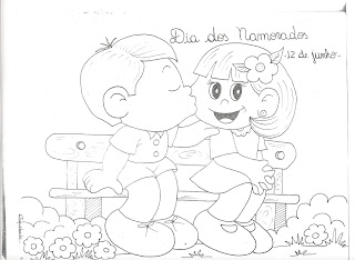 imagens dia-dos-namorados-12-Junho coração e flores pintar Desenhos Preto e Branco dia-dos-namorados-12-Junho coração e flores Colorir