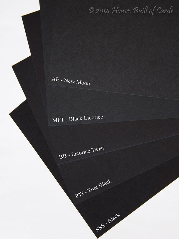 Black card stock with white heat embossing comparison! See which