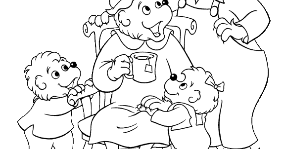 Coloring & Activity Pages: The Berenstain Bears Pampering Mama Bear