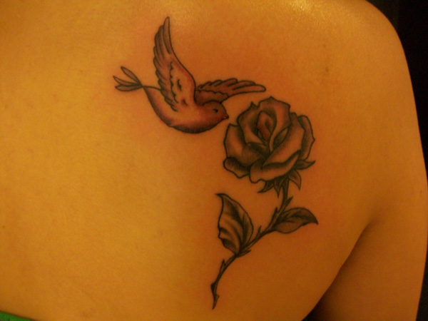 small rose tattoo 