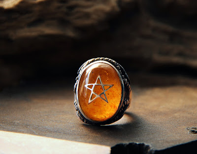 amber angel heart ring by alex streeter