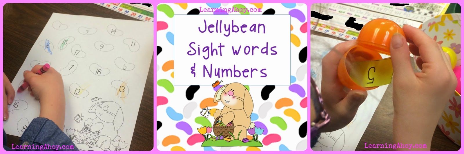 Jelly bean numbers & sight words (freebie)