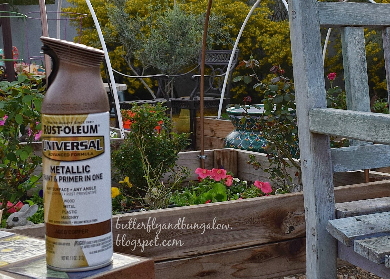 Butterfly 8)(8 Bungalow Copper Garden Bed Arches