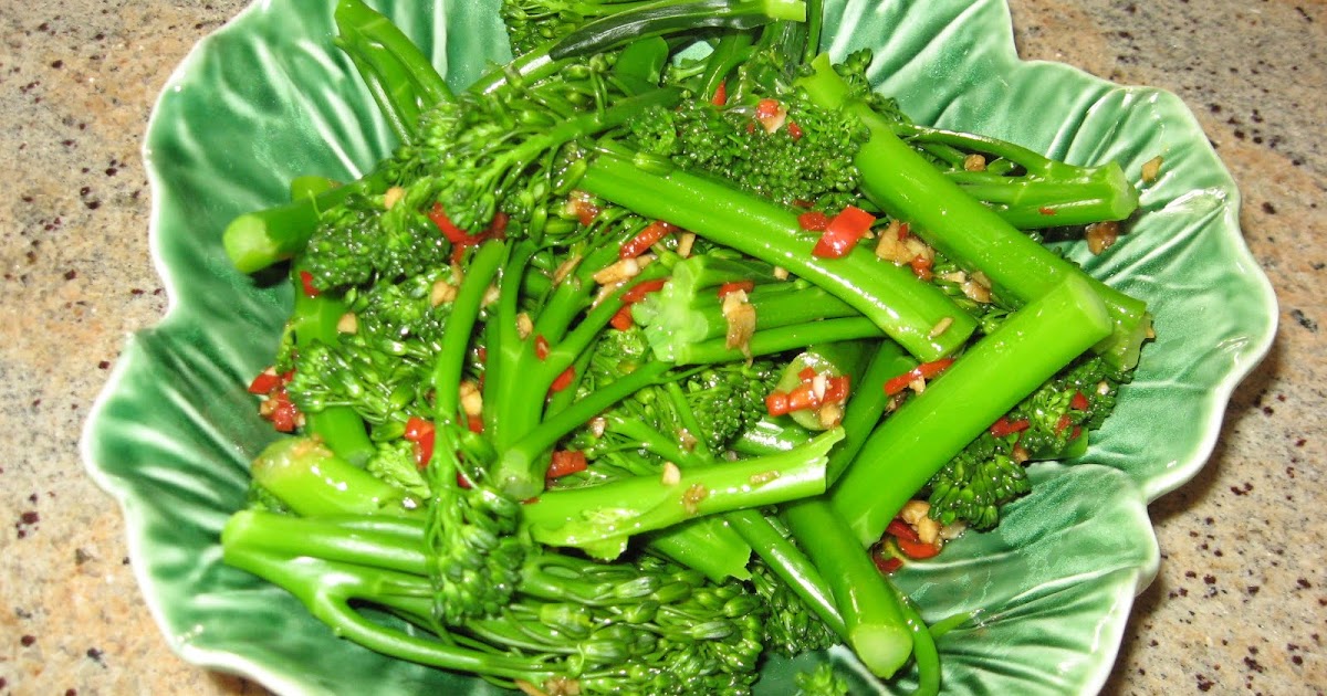 CheeKeeLee Broccolini with Jamie Oliver's Asian Dressing