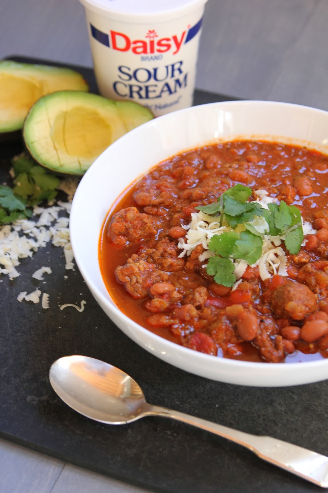 carmen's kitch Slow Cooker Beef and Chorizo Chili