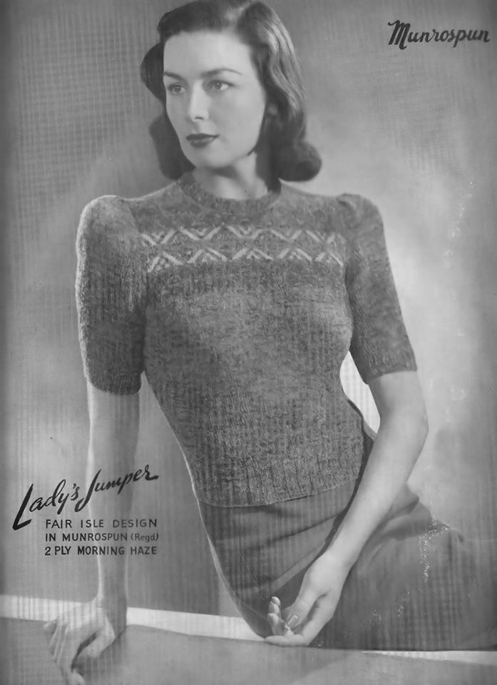 The Vintage Pattern Files 1940's Knitting Munrospun Knitting Book