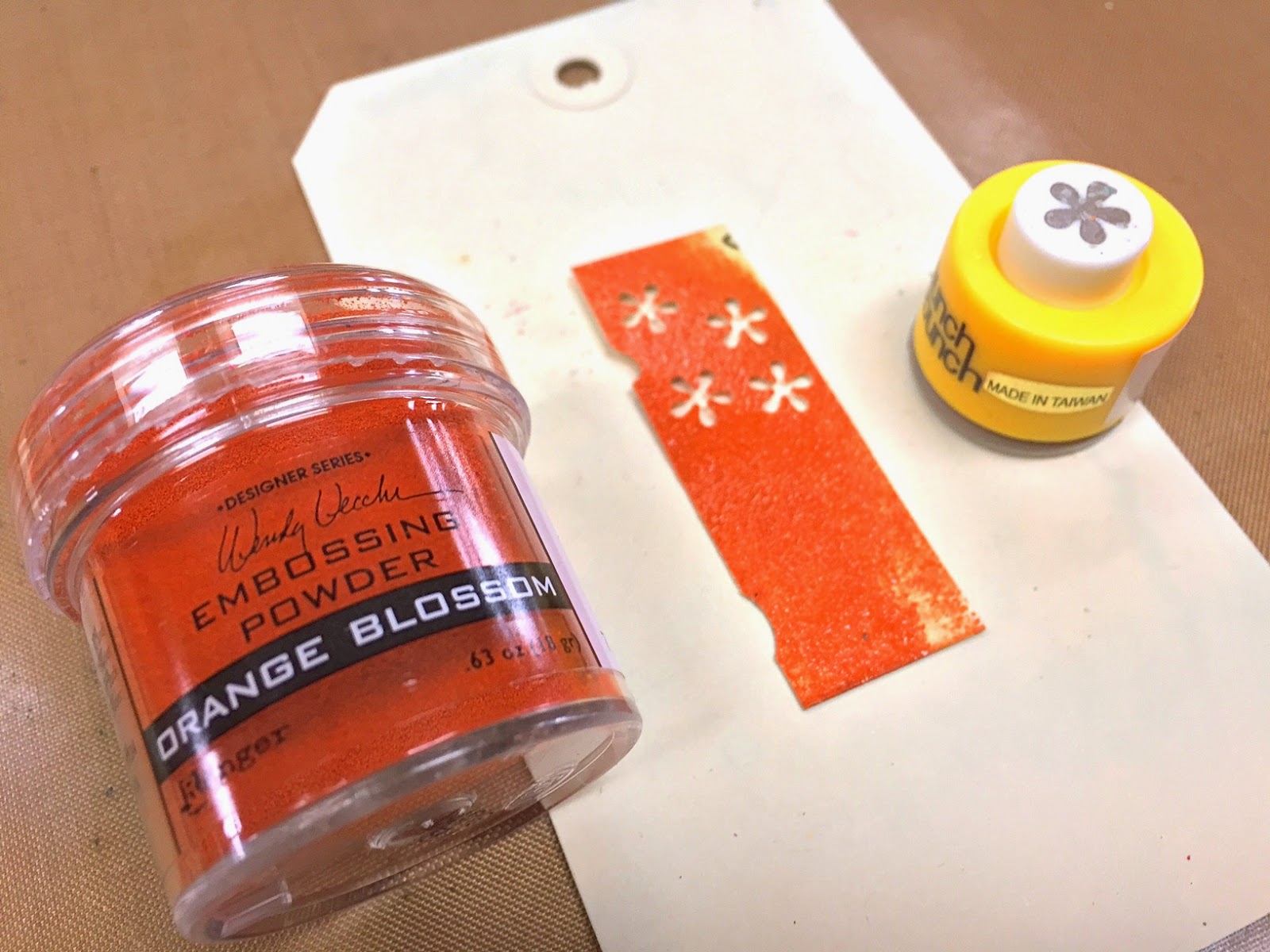 Studio 490 punched embossing powder...