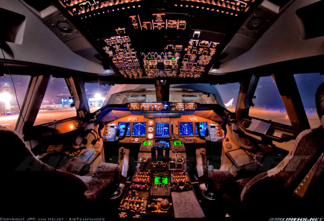 Flight deck of The Space Shuttle Endeavour space Flight deck of The Space Shuttle Endeavour space