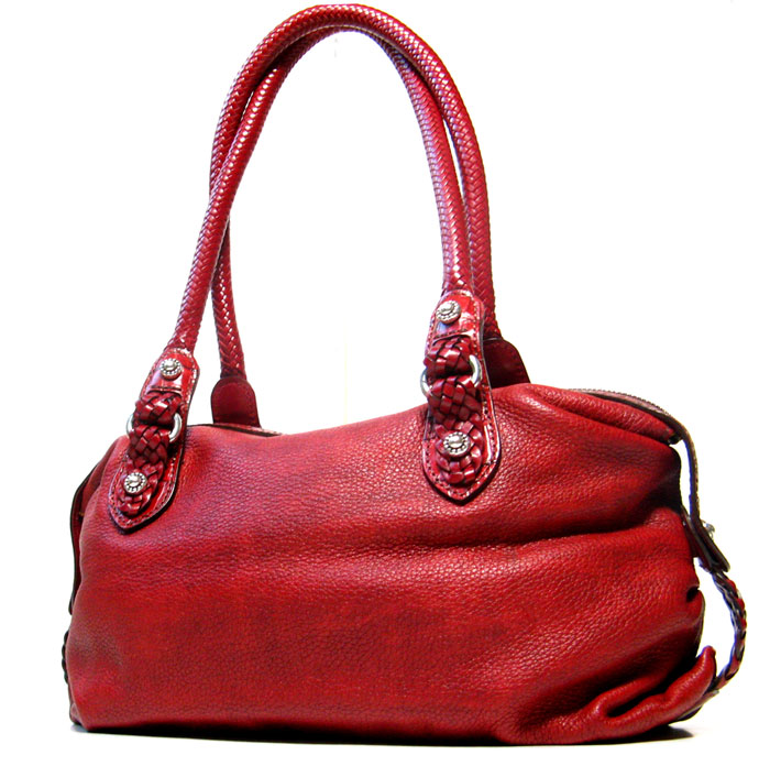 BRIGHTON HANDBAG RED LEATHER CHLOE HANDBAG