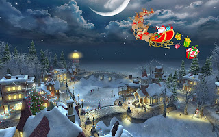 "Santa Claus Reindeer" "Santa Claus flying" "Santa Claus in the sky" "Santa Claus Clouds" "Santa Christmas Night" "Christmas Night" 