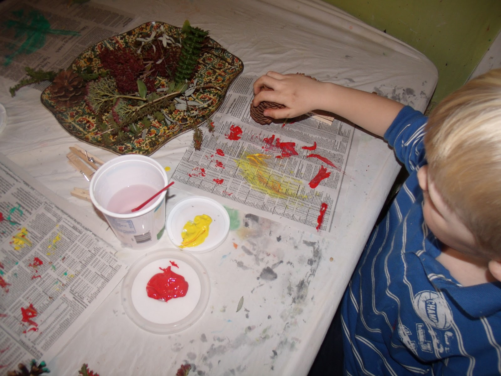 What's Fun Today? Painting with Natural Materials