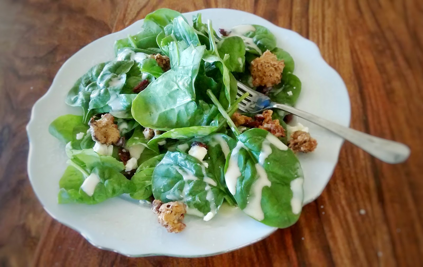 Alpine Climb Candied Walnut Spinach Salad