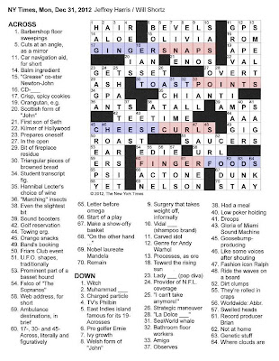 The New York Times Crossword in Gothic: December 2012