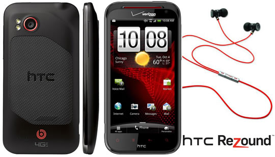 HTC Rezound ( Vigor) con Verizon y sus imágenes