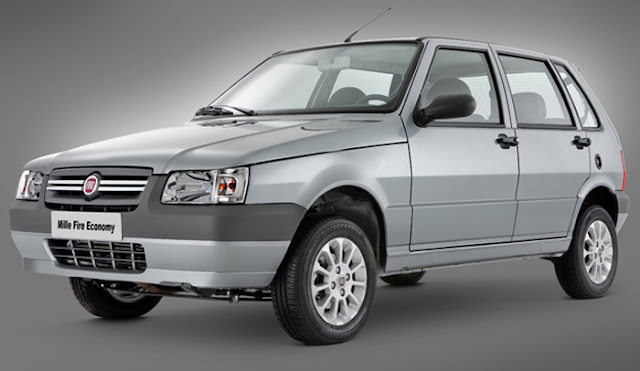 O modelo Fiat Uno Mille Economy (2011) é campeão de consumo de combustível.