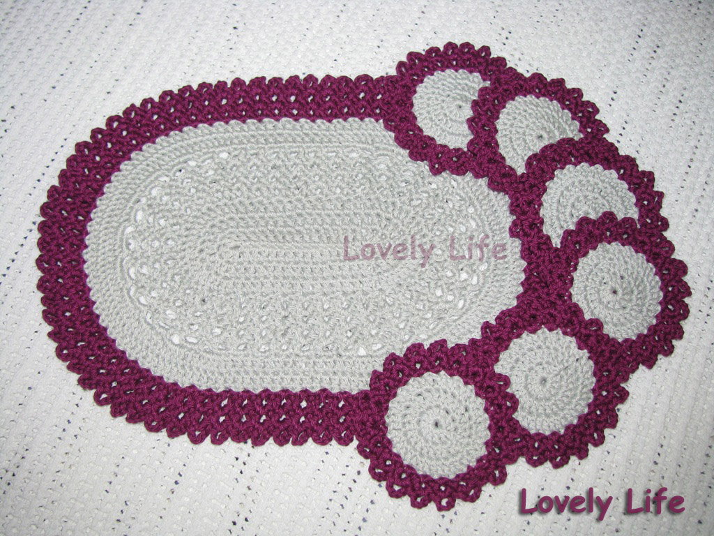 Lovely Life...: Oval Placemat and Coasters
