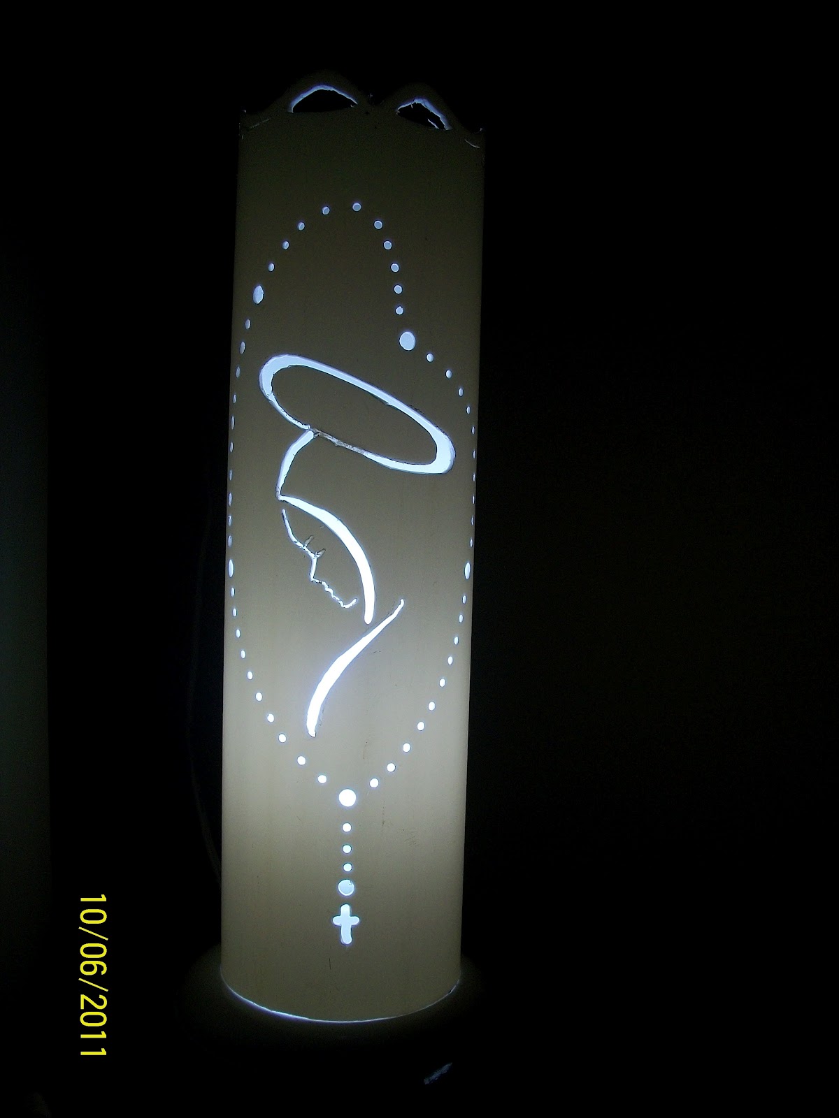 Mina de Artesanatos Luminarias de pvc (cano)