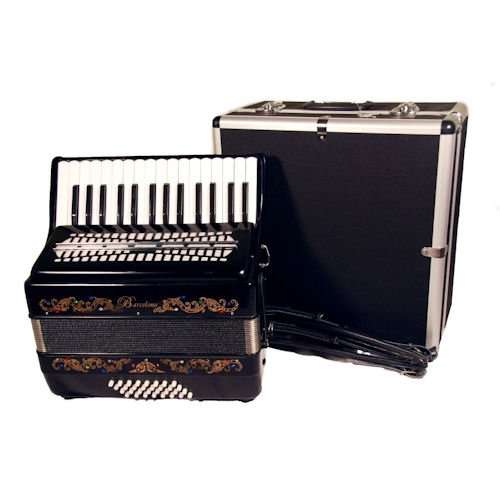 Barcelona 30-Key Piano-Style Accordion with Hardshell Case - Black