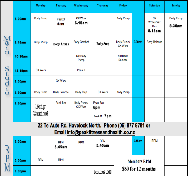 Fitness first timetable