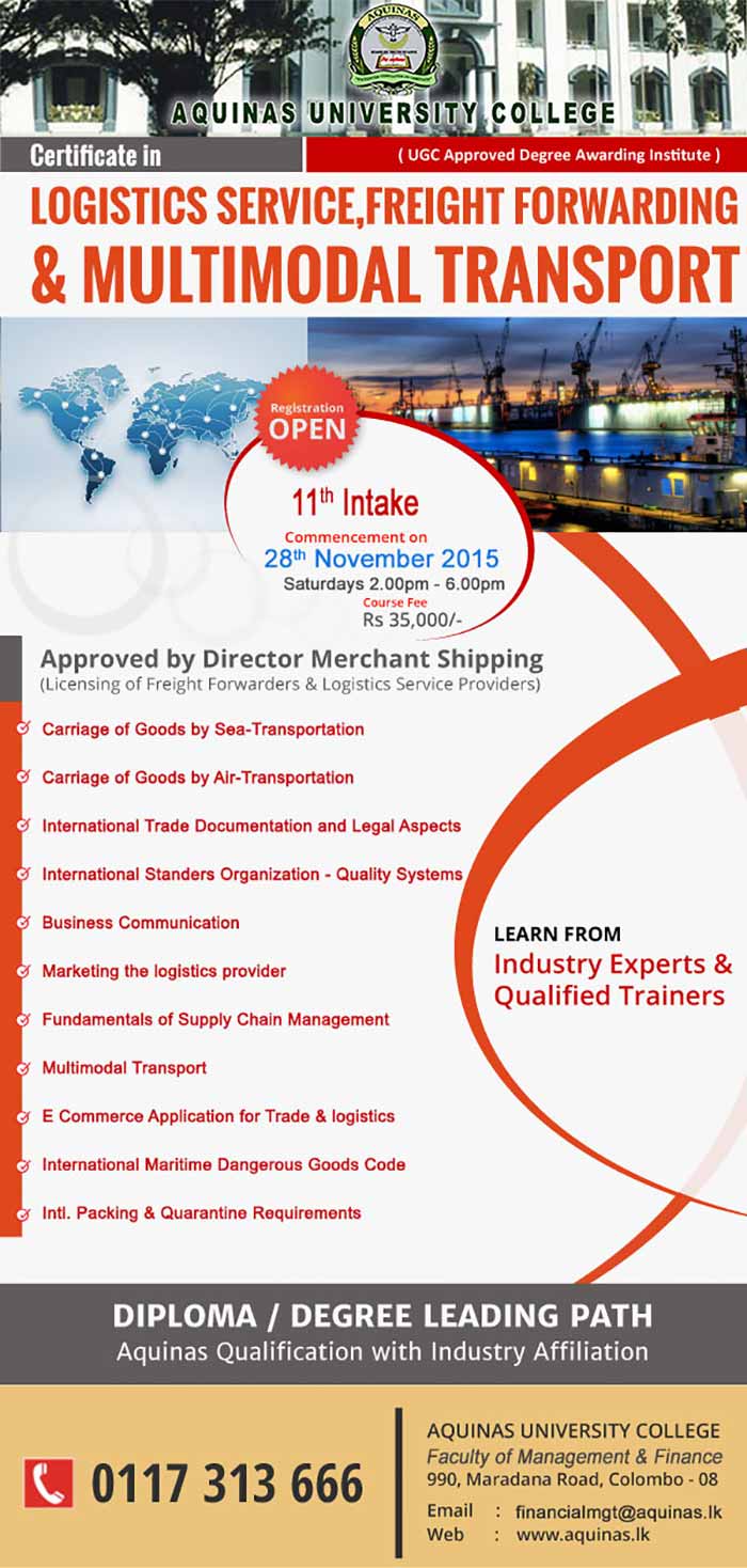 Certificate in Logistics Service, Freight Forwarding & Multimodal Transport- 11th Intake 