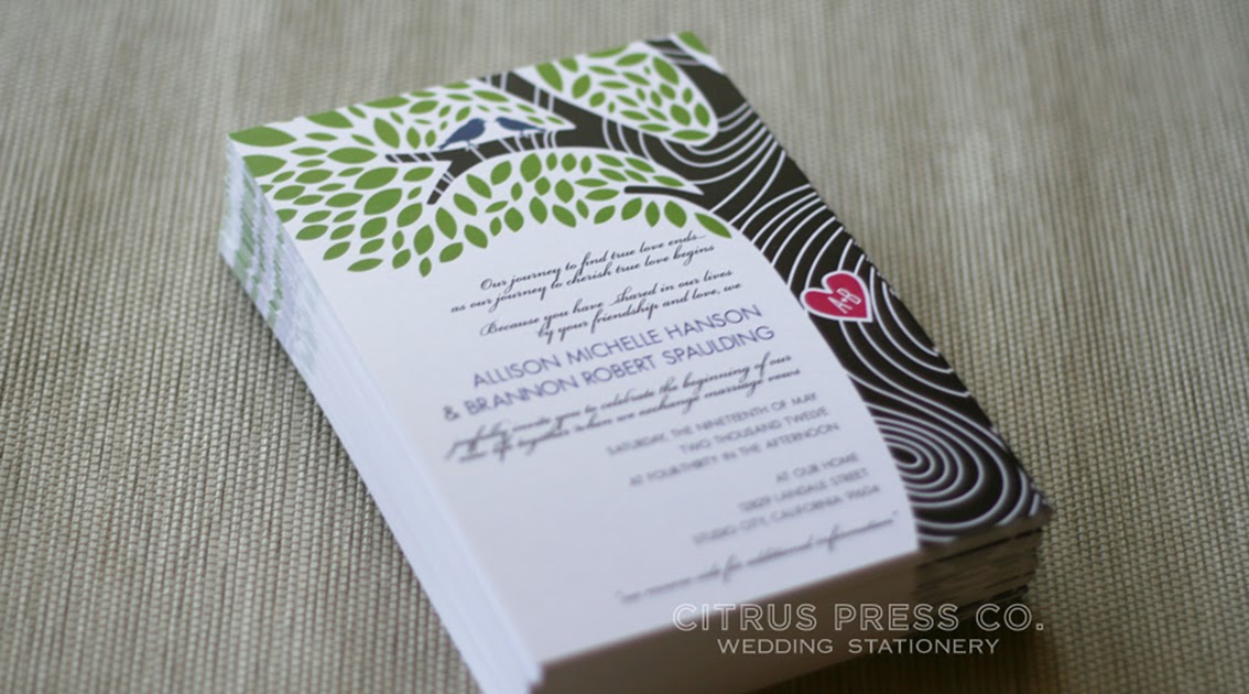Love Birds Citrus Press Co Invitations