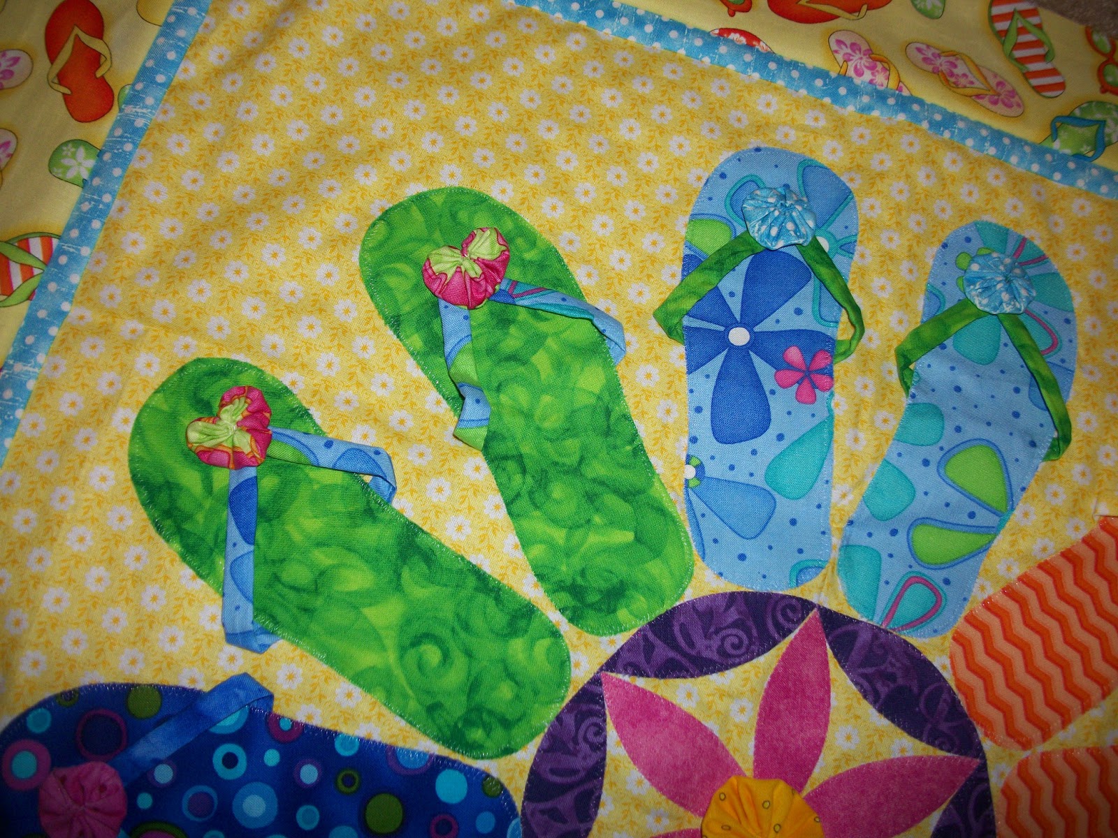 How To Hand Quilt Summer is for Flip Flops (Quilt)