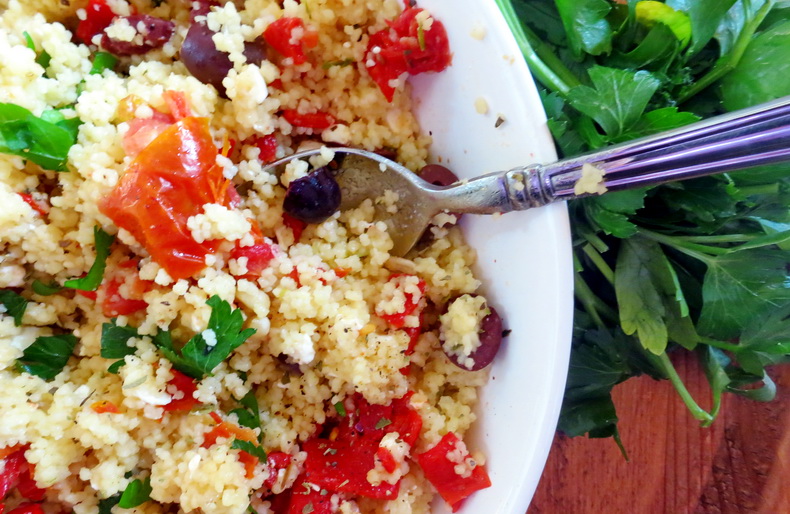 GourMaybe? Roasted Red Pepper, Kalamata Olive & Feta Couscous