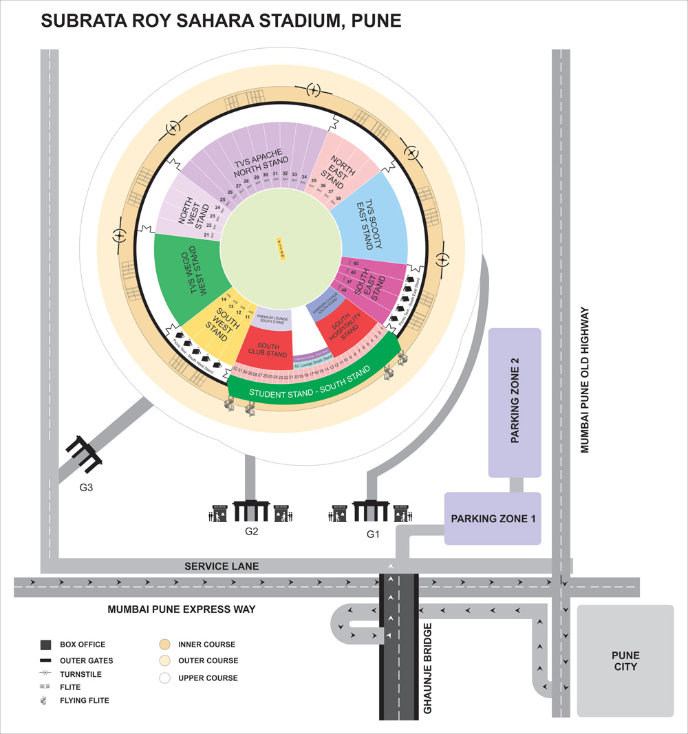 Subrata Roy Sahara Stadium map1 - Sahara Pune Stadium