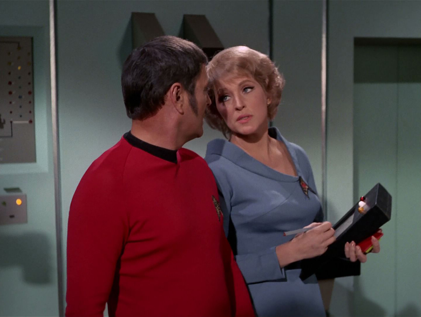 "With a beside manner like that, Scotty, ye're in the wrong business."
