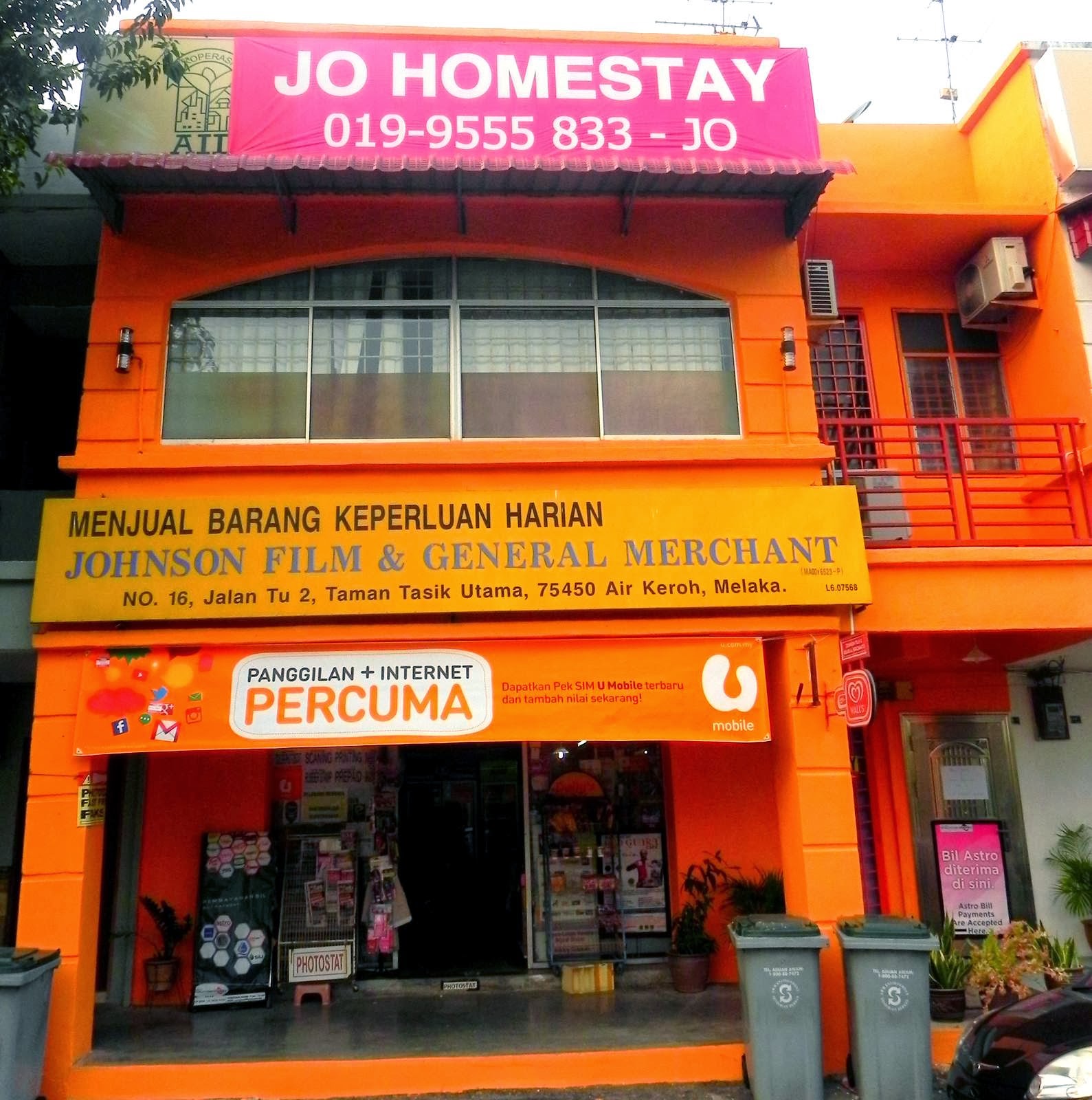 Selamat Datang Ke Jo Homestay, Melaka.