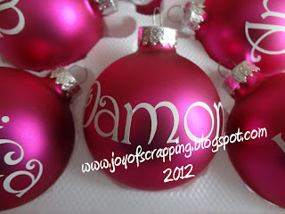 The Joy of Scrapping: Personalized Vinyl Christmas Ornaments