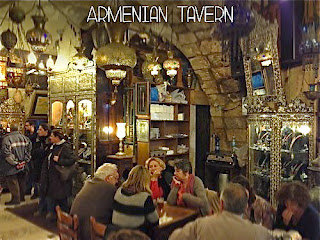 Vista del interior de la Taberna Armenia. Ciudad vieja de Jerusalén