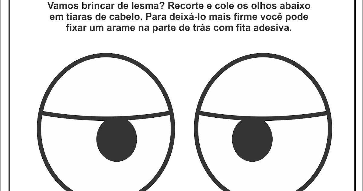 Baú do Rena: Atividade Olhos de Lesma