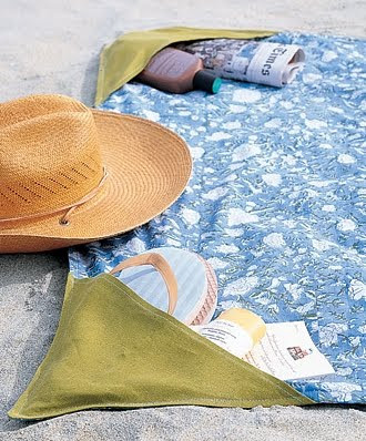 summer craft add pockets to beach blanket