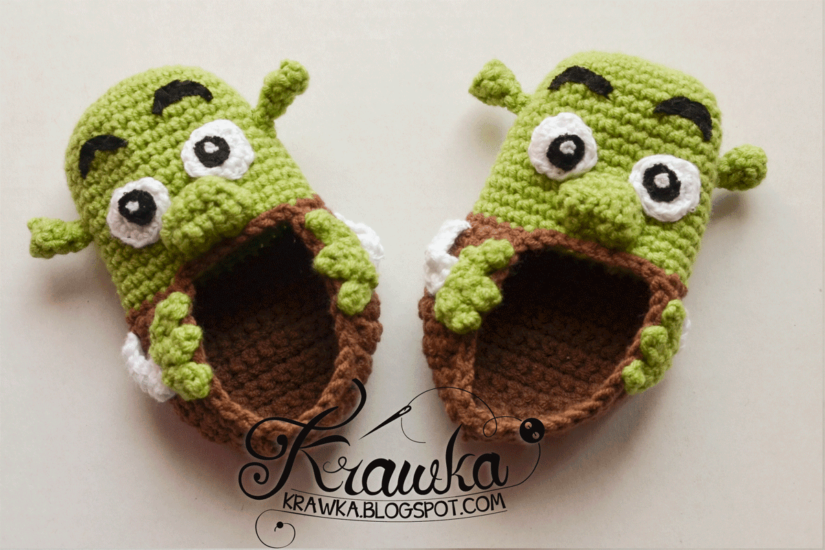 Krawka: Potworne buciki - Shrek -iem inspirowane...