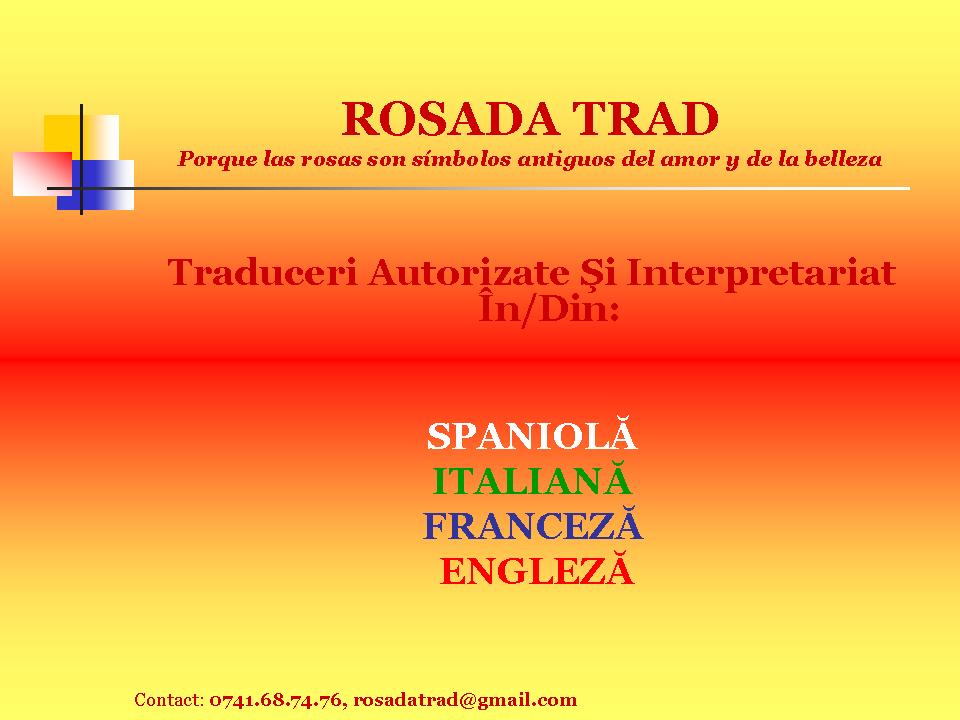 INTERPRETARIAT, MEDITATII SI TRADUCERI AUTORIZATE