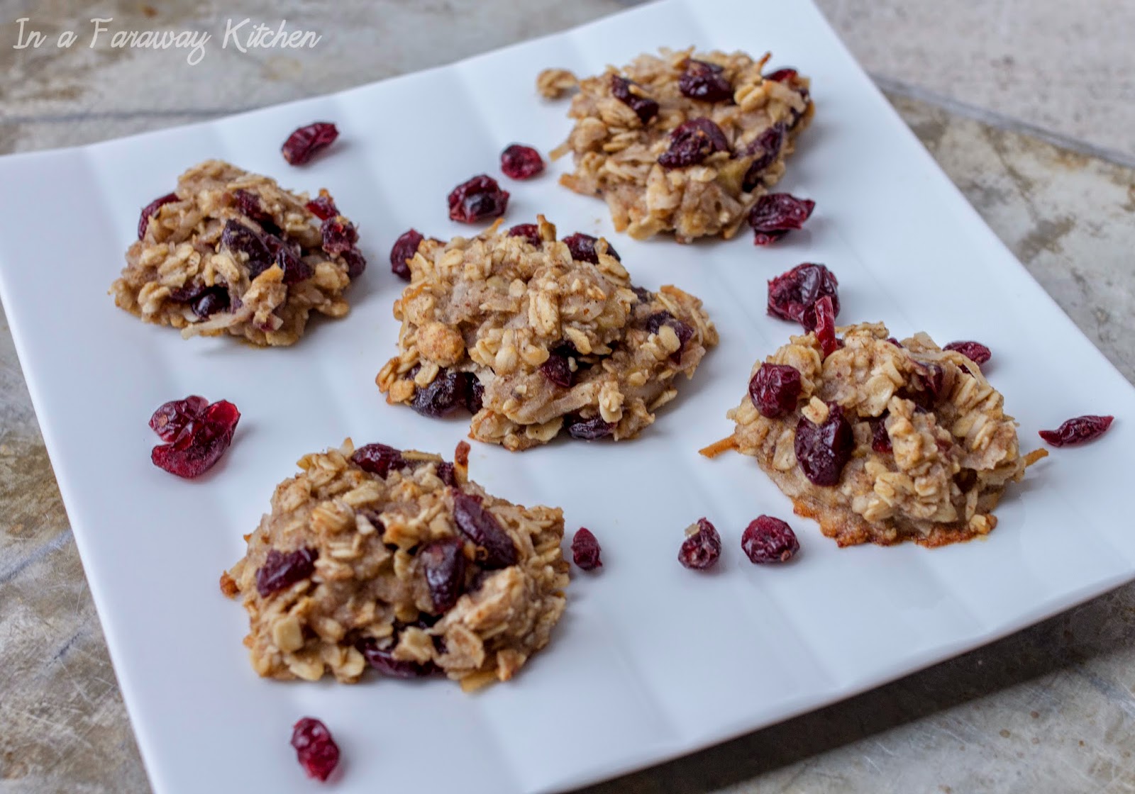 In a Far Away Kitchen Oatmeal Cookies No Sugar!
