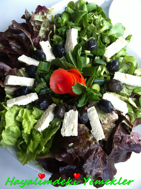 Akdeniz Salatası nasil yapilir ,resimli salata tarifleri