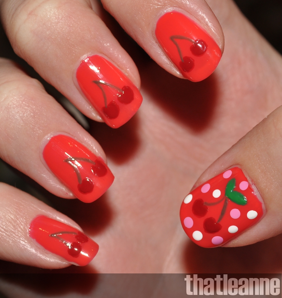 thatleanne Cherry Nail Art!